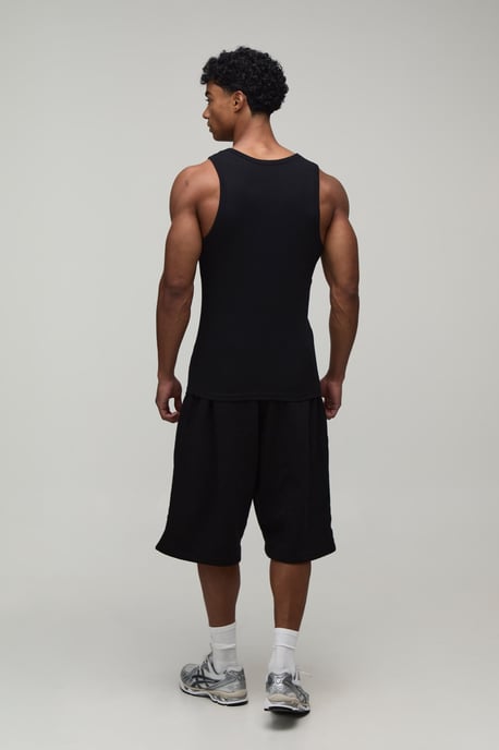 Slim Fit Essential Ribbed Vest - Image 2