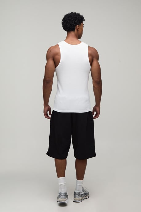 Slim Fit Essential Ribbed Vest - Image 2