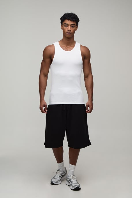 Slim Fit Essential Ribbed Vest - Image 4