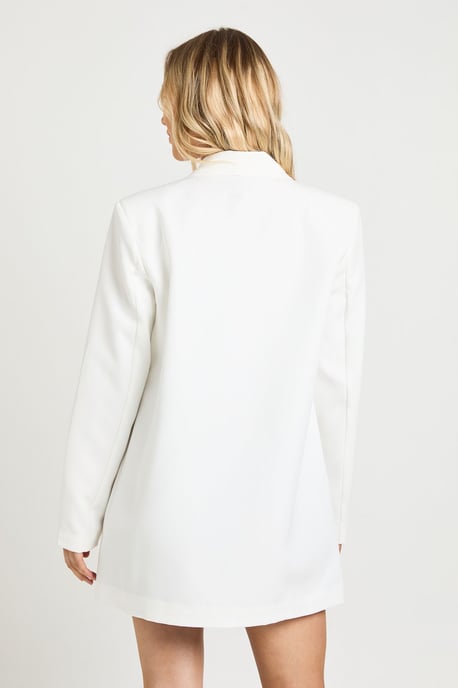 Petite Shoulder Pad Plunge Oversized Blazer - Image 2