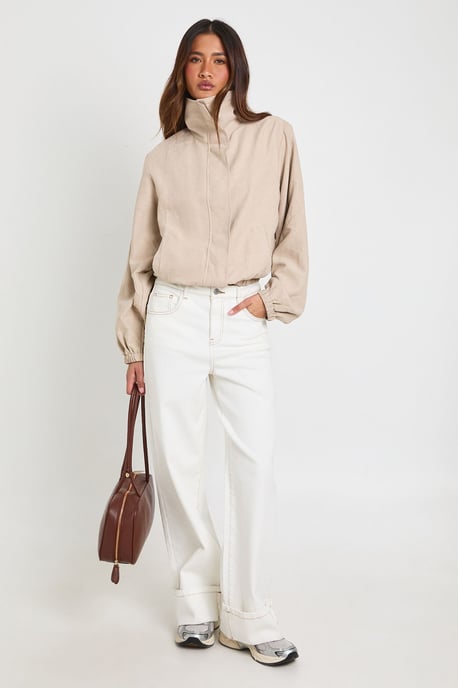 Funnel Neck Elasticated Waist Jacket - Image 1