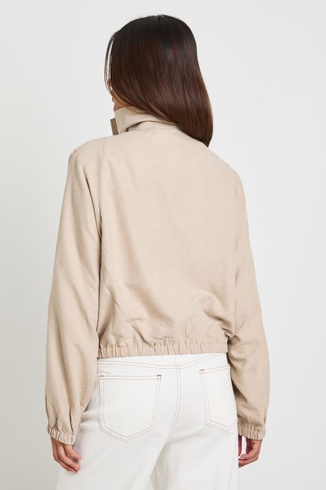 Funnel Neck Elasticated Waist Jacket - Image 3