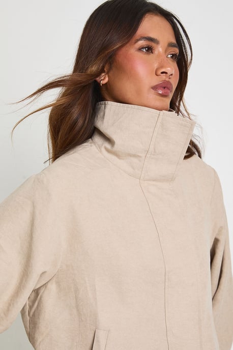 Funnel Neck Elasticated Waist Jacket - Image 4
