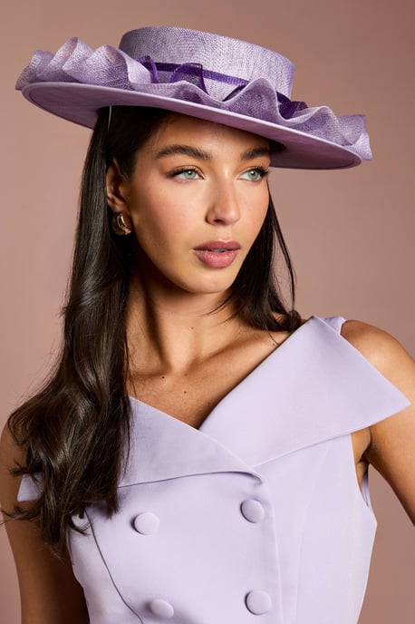 Lisa Tan Ruffle Boater - Image 2