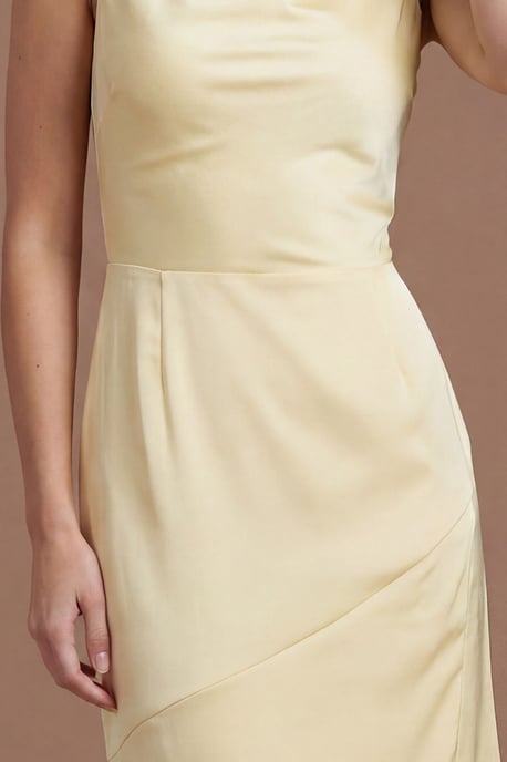 Cowl Neck Sleeveless Satin Midi Dress - Image 4