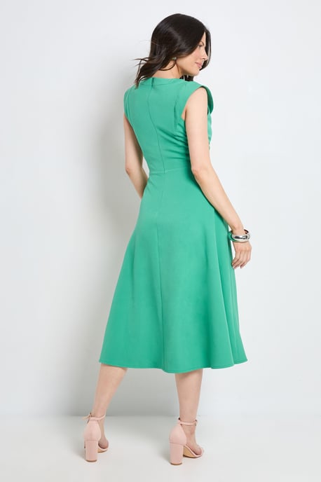 Structured Fit And Flare Midi Dress - Image 3