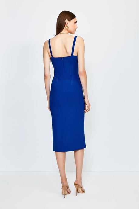 Bodycon Scoop Neck Midi Dress - Image 3