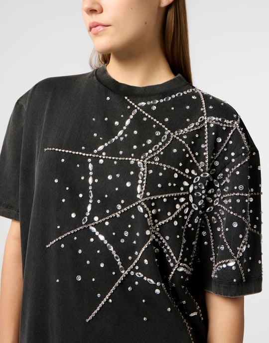 T-Shirt Dress Spiderweb Strass - Image 3