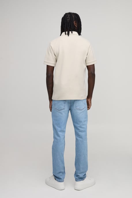 Slim Premium Interlock Zip Neck Polo - Image 2
