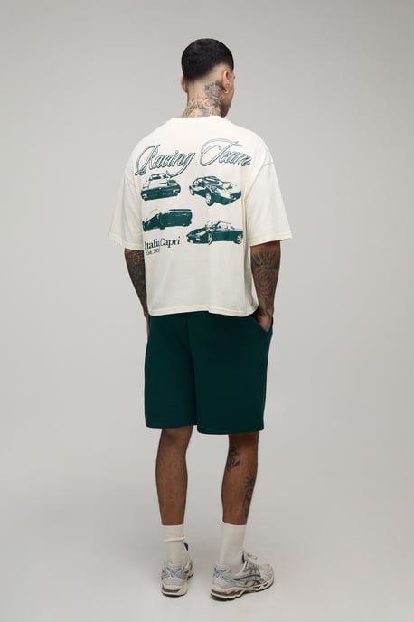 Tall Oversized Boxy Italia Capri T-Shirt & Baggy Short Set - Image 2
