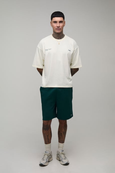 Tall Oversized Boxy Italia Capri T-Shirt & Baggy Short Set - Image 4