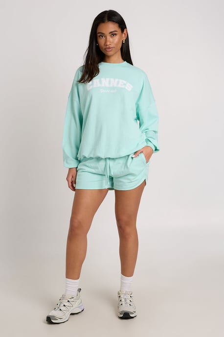 Cannes Printed Sweatshirt Short Tracksuit - Image 1