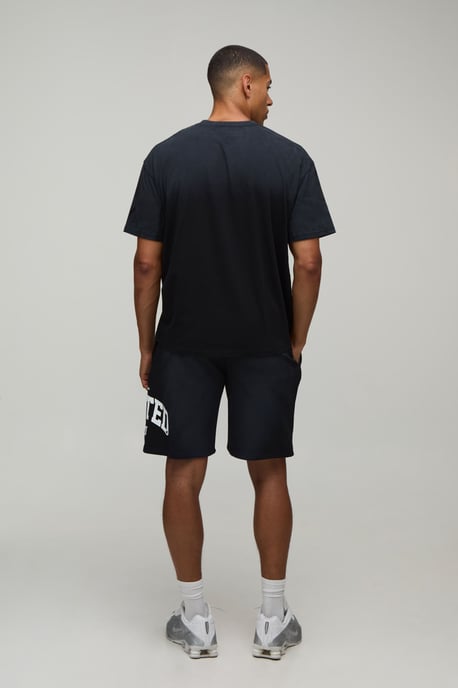 Oversized Spray Wash Limited Edition Printed T-Shirt & Short Set - Image 2
