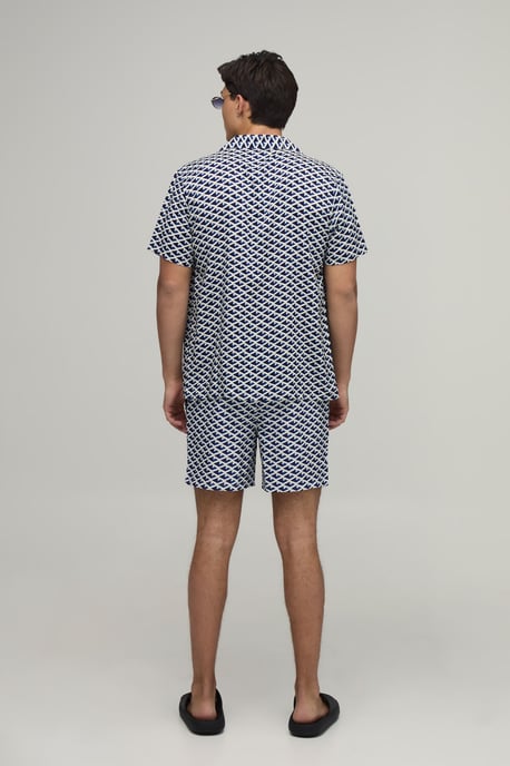 Geo Printed Shirt & Swim Short Set - Image 2