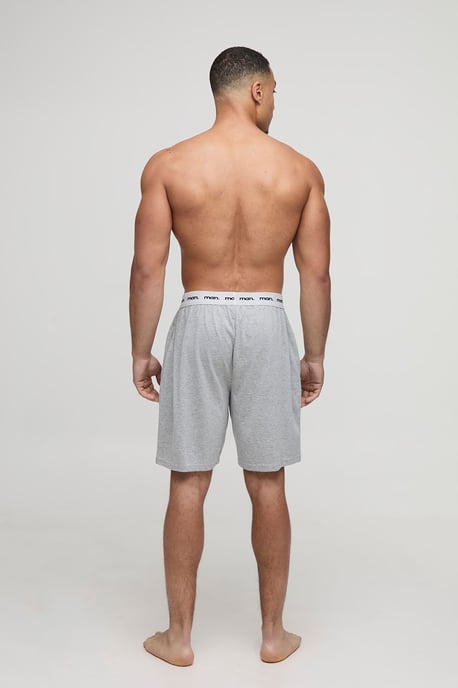 2 Pack Man Loungewear Shorts in Grey & Black - Image 2