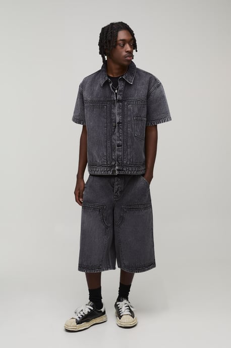 Herringbone Denim Double Carpenter Shirt - Image 4