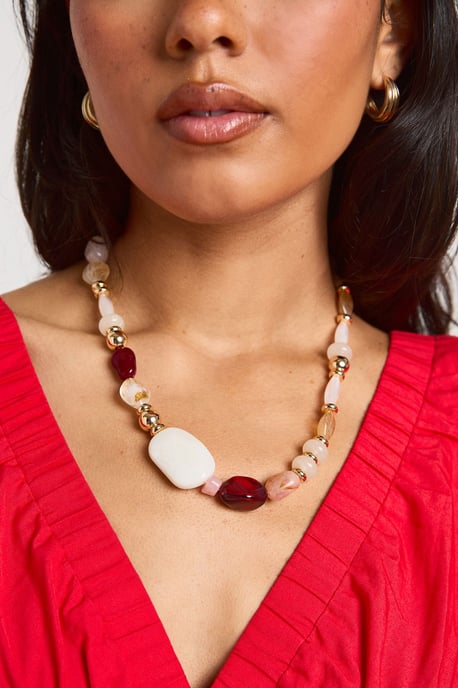 Resin Stone Detail Necklace - Image 1