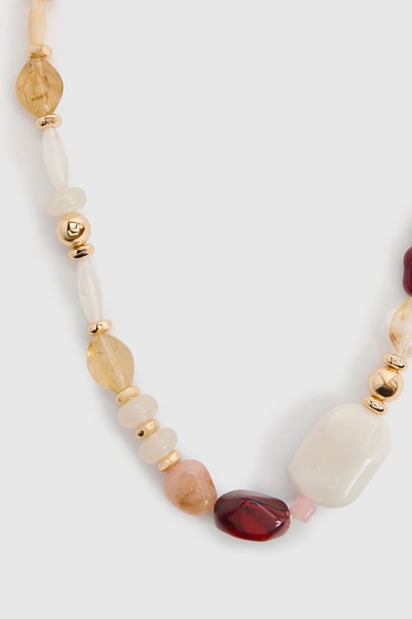 Resin Stone Detail Necklace - Image 2