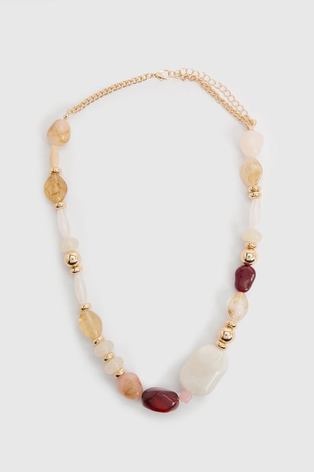 Resin Stone Detail Necklace - Image 3