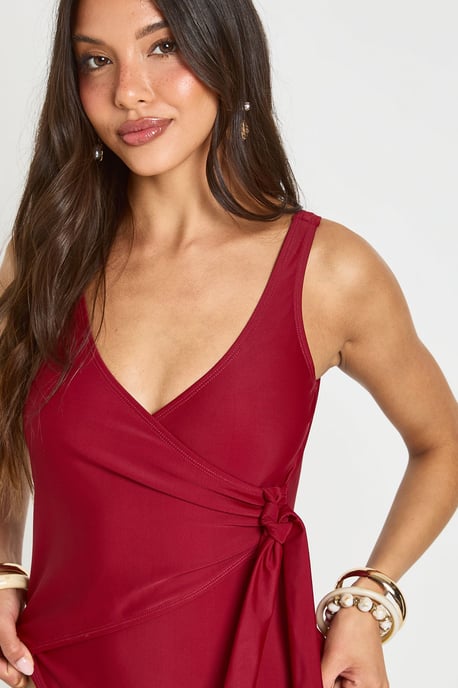 Tummy Control Wrap Detail Swimsuit - Image 4