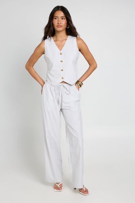 Stripe Woven Waistcoat & Trouser Co-Ord - Image 3