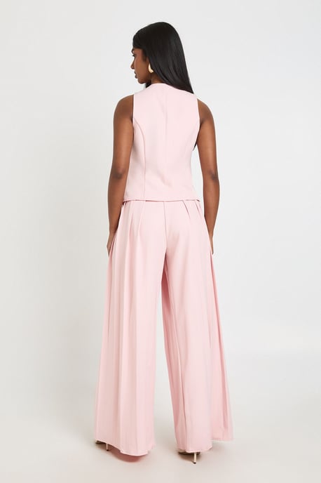 Pleated Extreme Wide Leg Tailored Trousers - Image 2