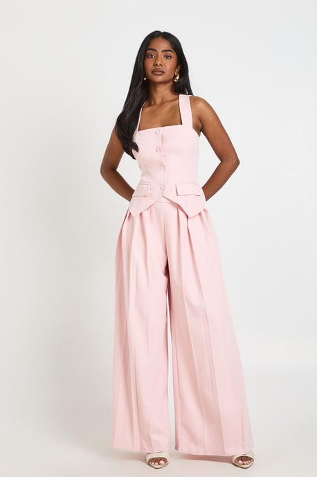 Pleated Extreme Wide Leg Tailored Trousers - Image 3