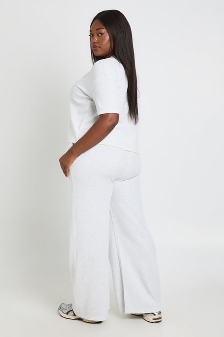 Plus Waffle T-shirt and Wide Leg Trouser Co-ord - Image 2