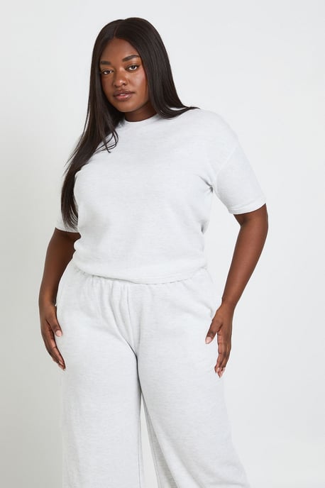 Plus Waffle T-shirt and Wide Leg Trouser Co-ord - Image 4