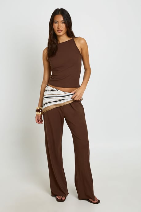 Soft Rib Vest And Straight Leg Trouser Co-ord - Image 3