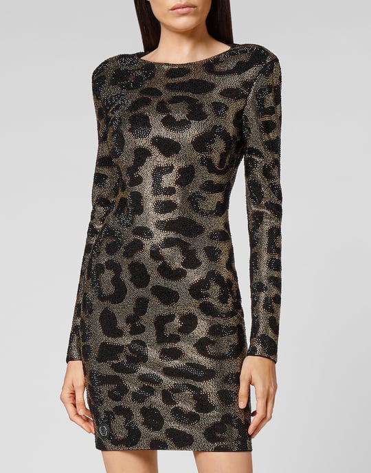 Kort Klänning Leopard - Image 2