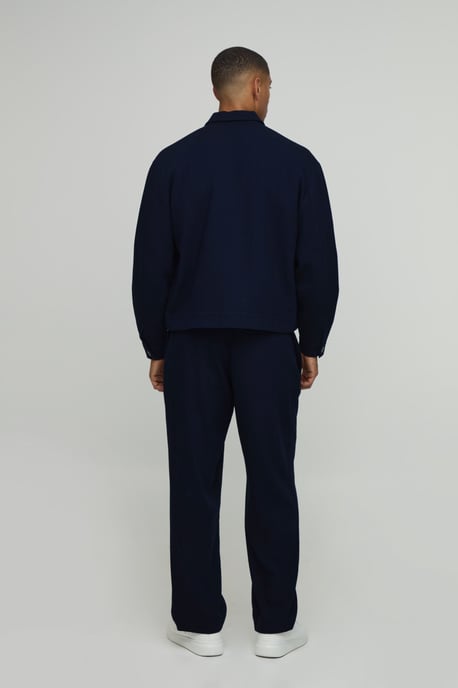 Tailored Oversized Linen Look Co-Ord Harrington Jacket - Image 2