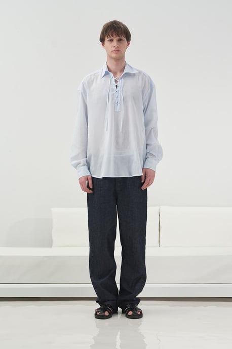 Casual Relaxed Fit Langarmshirt met Strikdetail - Image 1