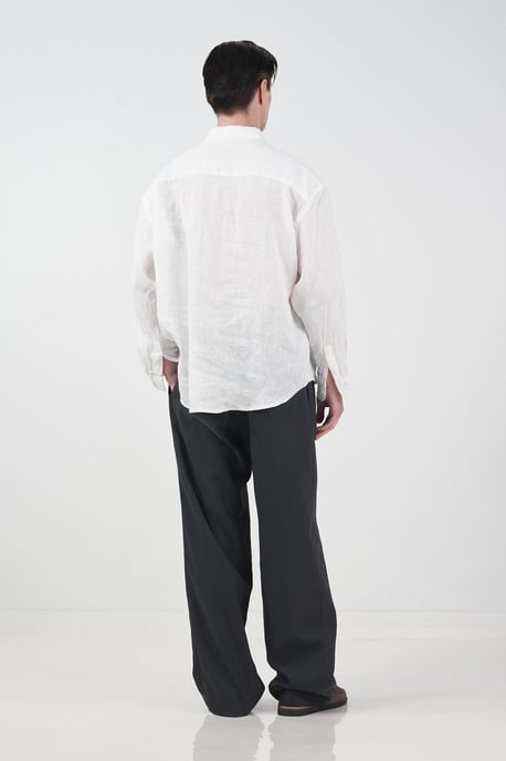Oversized Linneknappskjorta - Image 2