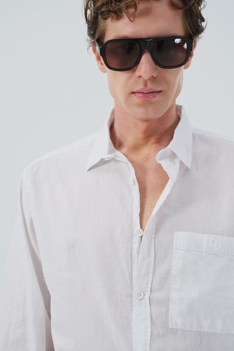 Regular Fit Poplin Knapp-up Skjorta - Image 2