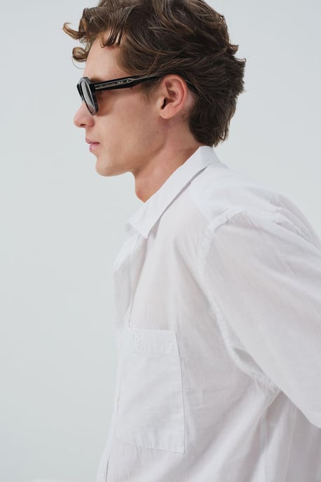Regular Fit Poplin Knapp-up Skjorta - Image 4