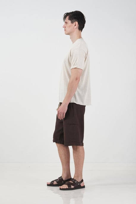 Midden Taille Ontspannen Pasvorm Wijde Pantalonshorts met Zakken - Image 2