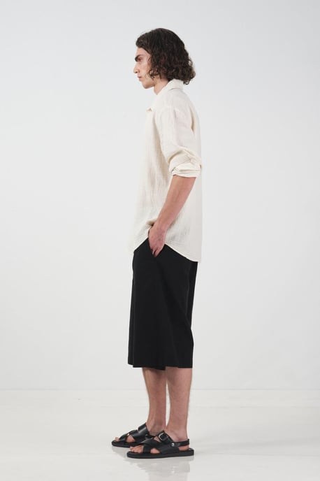 Midden Taille Brede Been Capri Shorts - Image 2