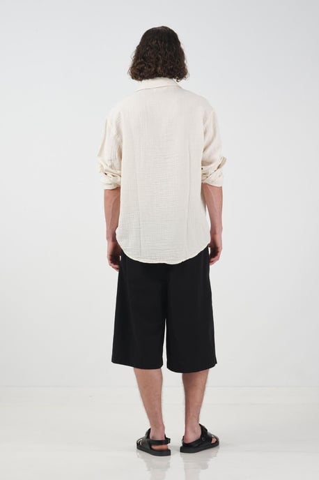 Midden Taille Brede Been Capri Shorts - Image 3