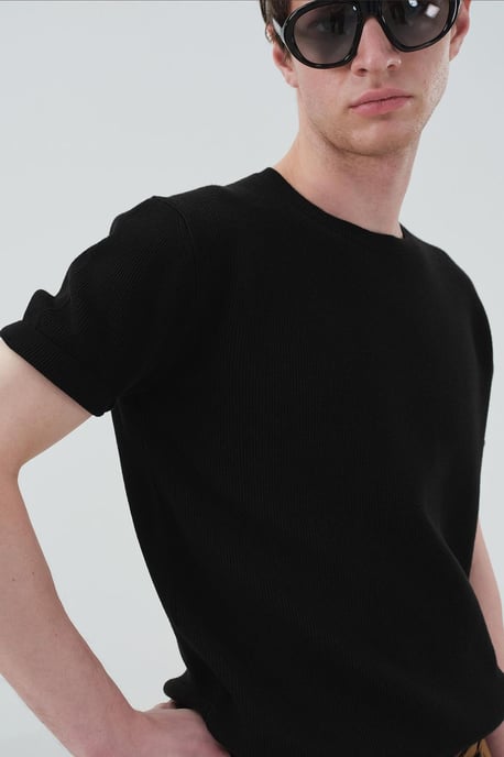 Enkel Crewneck T-shirt i Bomull - Image 2