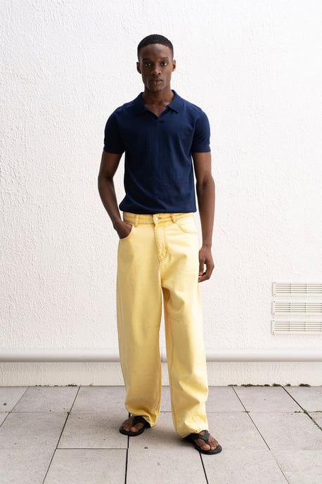 Enkel Polokrage Stickad T-shirt - Image 3