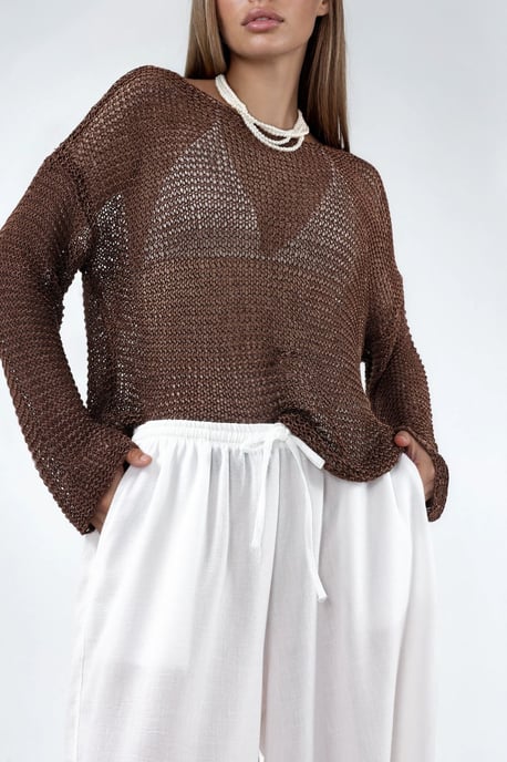 Wide-Leg Woven Trousers with Drawstring Waist - Image 5