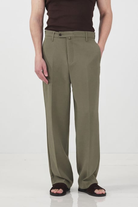 Tailored Mid Waist Straight Leg Pants - Image 2