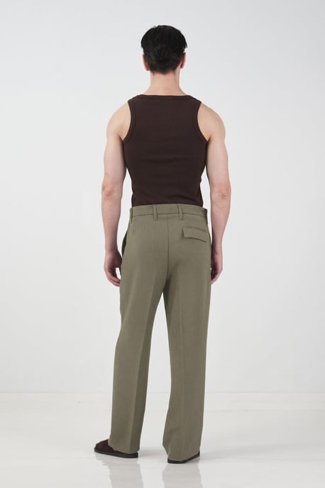 Tailored Mid Waist Straight Leg Pants - Image 4