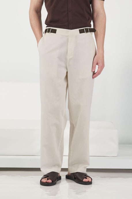 Gestrikte Rechte Linnen Broek - Image 2