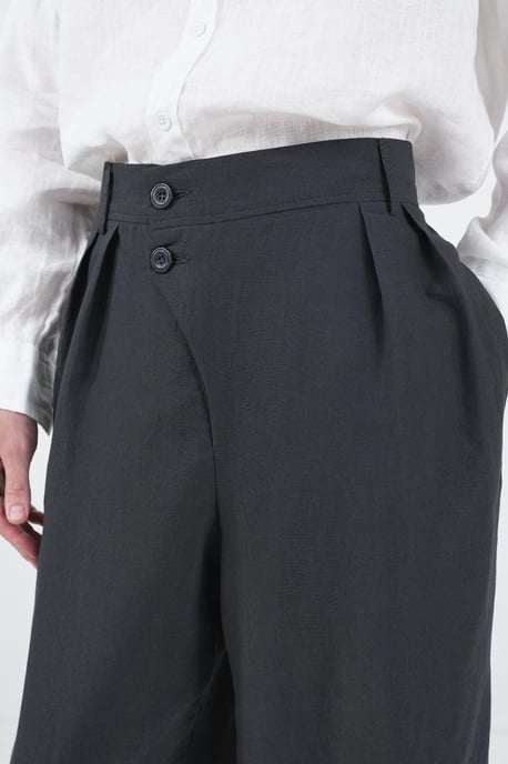 High Waist Straight Leg Tailored Trousers - Image 2