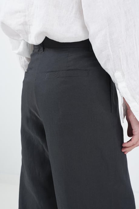 High Waist Straight Leg Tailored Trousers - Image 3
