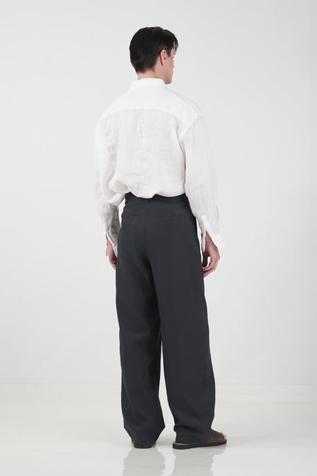 High Waist Straight Leg Tailored Trousers - Image 4