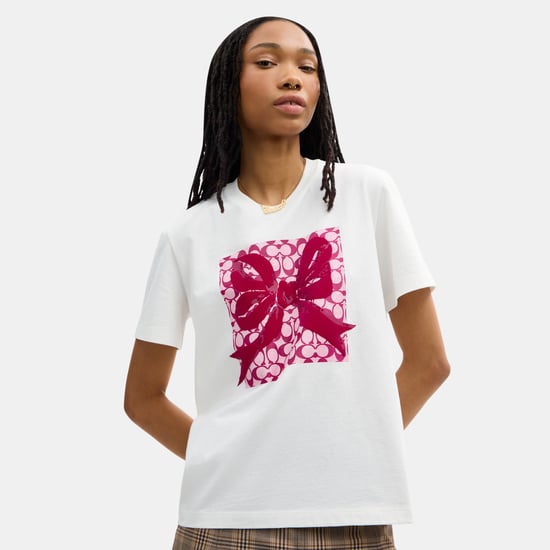 Signature Square Bow Classic T-Shirt In Organic Cotton - Image 4