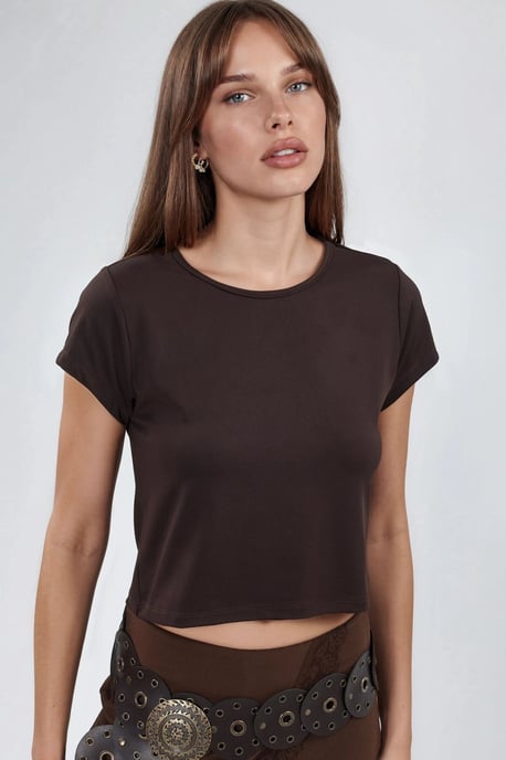 Slim Fit Crop Jersey Topp - Image 2